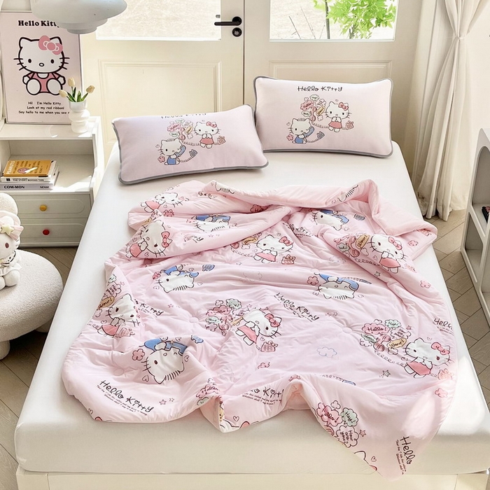 91家纺网 家纺一手货源 找家纺 （总）蘭菲家纺 2025新款三丽鸥卡通印花夏被