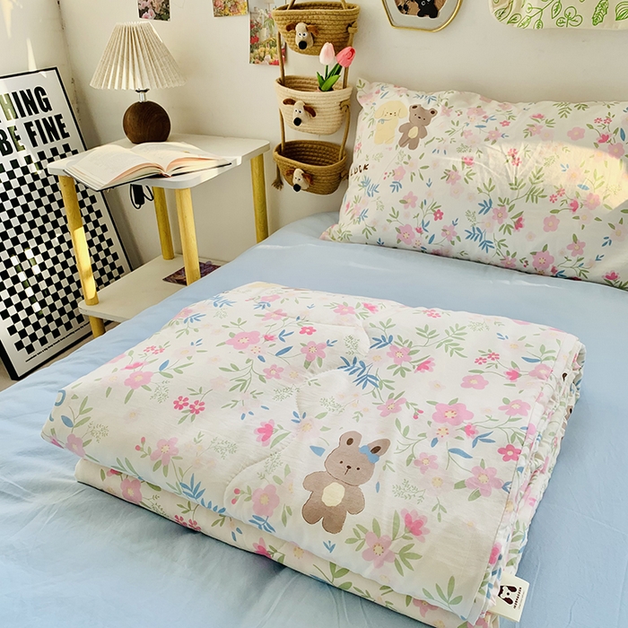 91家纺网 家纺一手货源 找家纺 2025新款1活性印染水洗棉大豆夏被 夏被-好伙伴