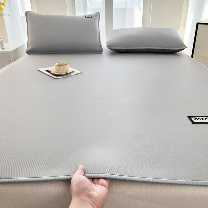 91家纺网 家纺一手货源 找家纺 子曰 2025新款A类高分子PE小清新凉感席系列-床垫款 小清新-灰