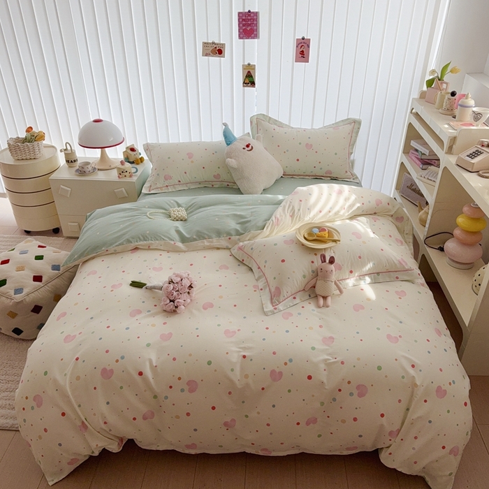 91家纺网 家纺一手货源 找家纺 于果 2025新款全棉13370四件套 甜美日记