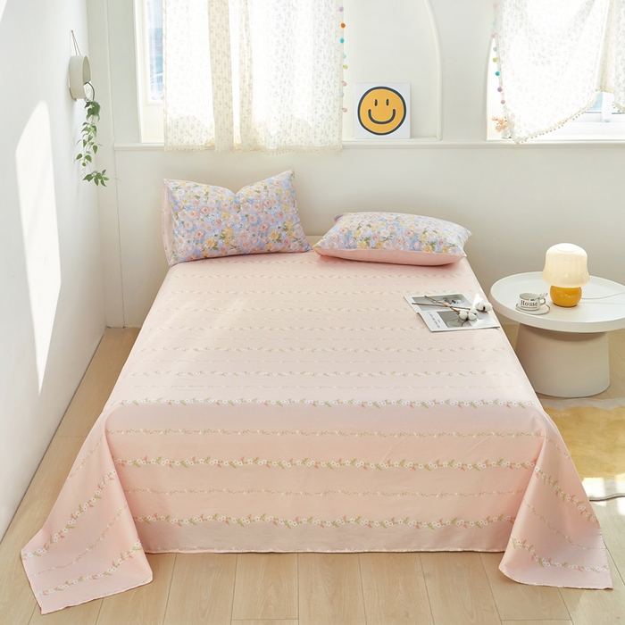 91家纺网 家纺一手货源 找家纺 黛妮雅 2025新款AB版全棉印花床单款全棉四件套 送买家秀 曼塔香