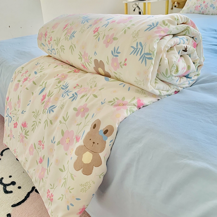 91家纺网 家纺一手货源 找家纺 2025新款1活性印染水洗棉大豆夏被 夏被-好伙伴