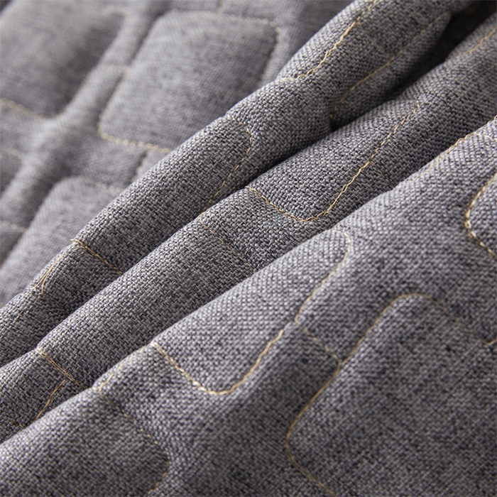 91家纺网 家纺一手货源 找家纺 情恒家纺 2025新款麻布全包床头罩 麻布-山黛灰