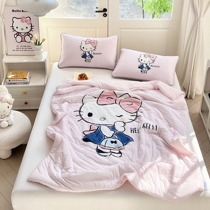 91家纺网 家纺一手货源 找家纺 （总）蘭菲家纺 2025新款三丽鸥卡通印花夏被