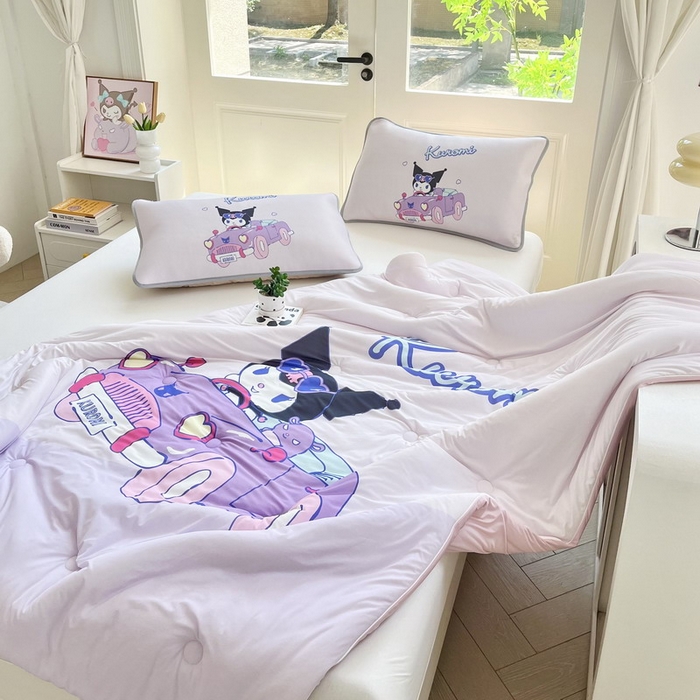 91家纺网 家纺一手货源 找家纺 蘭菲家纺 2025新款三丽鸥卡通印花夏被 兜风