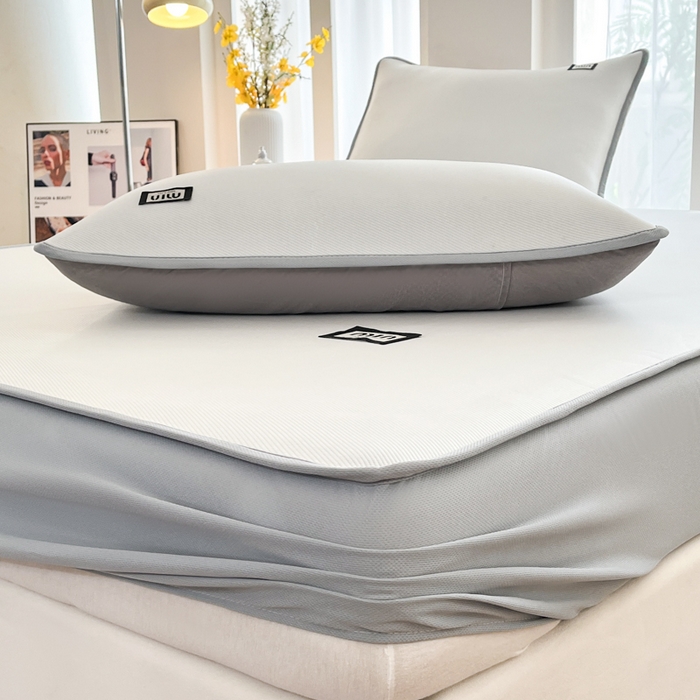 91家纺网 家纺一手货源 找家纺 （总）子曰 2025新款A类高分子PE小清新凉感席系列-床笠款