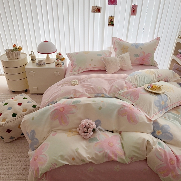 91家纺网 家纺一手货源 找家纺 于果 2025新款全棉13370四件套 满香庭