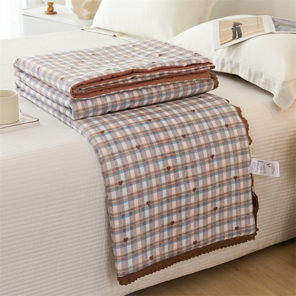 91家纺网 家纺一手货源 找家纺 （总）瑞米家居 2025新款A类全棉双层纱印花夏被