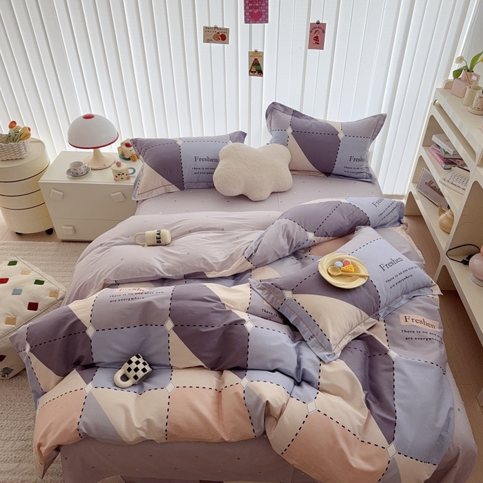 91家纺网 家纺一手货源 找家纺 于果 2025新款全棉13370四件套 罗宾