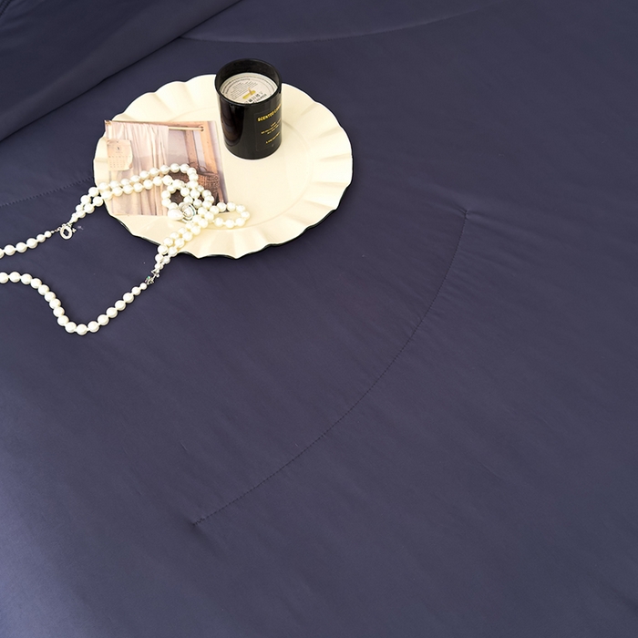 91家纺网 家纺一手货源 找家纺 星巴k家纺 2025新款亚朵同款凉感丝夏被夏凉被空调被自在眠自然醒 夏夜深蓝