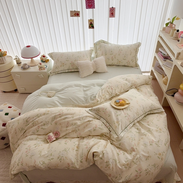 91家纺网 家纺一手货源 找家纺 于果 2025新款全棉13370四件套 暖樱