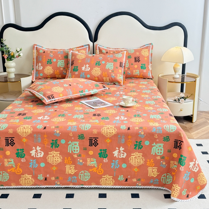 91家纺网 家纺一手货源 找家纺 （总）仟网汇 2025老粗布蕾丝花边三件套（无纺布手提包装）