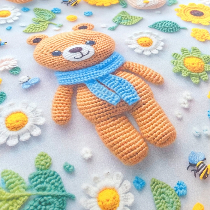 91家纺网 家纺一手货源 找家纺 恋之语 2025新款数码印花四件套卡通款 小熊向日葵