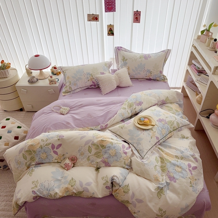 91家纺网 家纺一手货源 找家纺 于果 2025新款全棉13370四件套 水墨嫣然