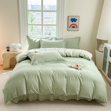 91家纺网 家纺一手货源 找家纺 （总）金窝窝家纺 2025新款轻奢双拼全消光牛奶绒四件套-安娜