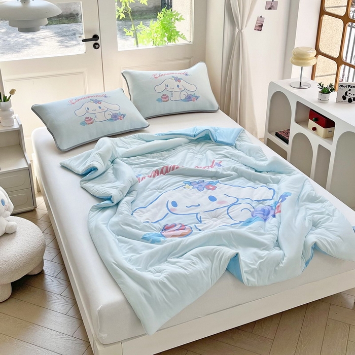 91家纺网 家纺一手货源 找家纺 蘭菲家纺 2025新款三丽鸥卡通印花夏被 泡芙