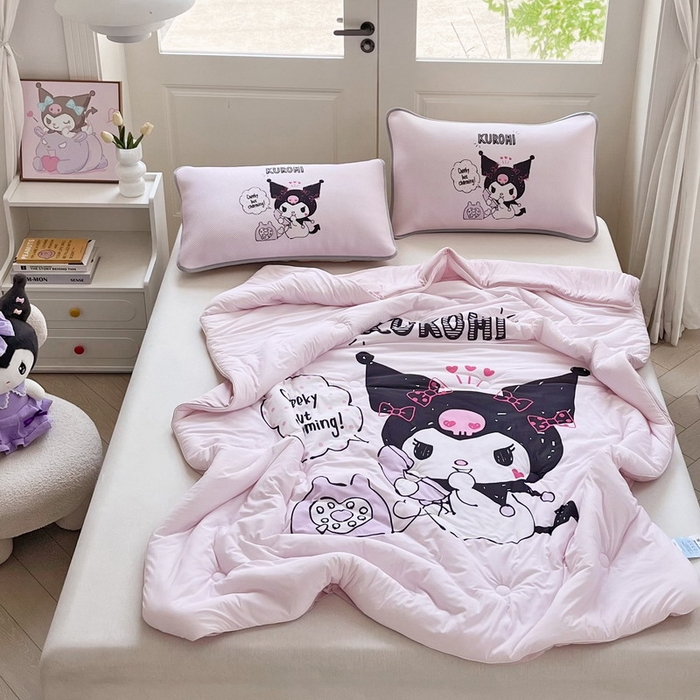 91家纺网 家纺一手货源 找家纺 蘭菲家纺 2025新款三丽鸥卡通印花夏被 明天见