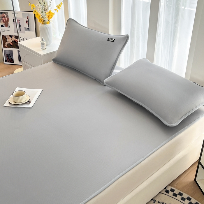 91家纺网 家纺一手货源 找家纺 子曰 2025新款A类高分子PE小清新凉感席系列-床垫款 小清新-灰