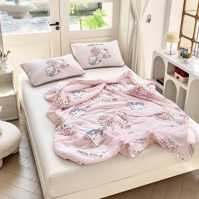 91家纺网 家纺一手货源 找家纺 （总）蘭菲家纺 2025新款三丽鸥卡通印花夏被