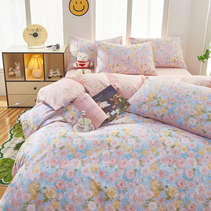 91家纺网 家纺一手货源 找家纺 黛妮雅 2025新款AB版全棉印花床单款全棉四件套 送买家秀 曼塔香