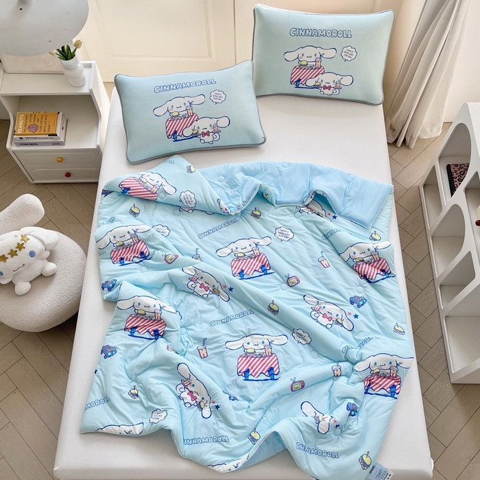 91家纺网 家纺一手货源 找家纺 蘭菲家纺 2025新款三丽鸥卡通印花夏被 聚餐小版