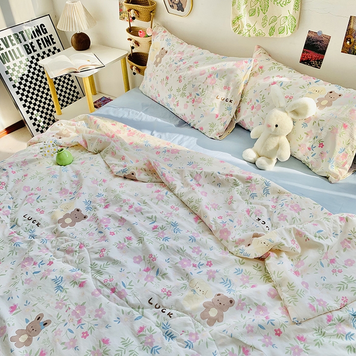 91家纺网 家纺一手货源 找家纺 2025新款1活性印染水洗棉大豆夏被 夏被-好伙伴