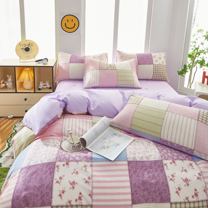 91家纺网 家纺一手货源 找家纺 黛妮雅 2025新款AB版全棉印花床单款全棉四件套 送买家秀 法式田园