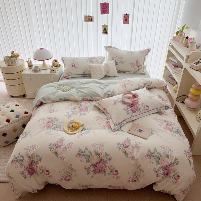 91家纺网 家纺一手货源 找家纺 于果 2025新款全棉13370四件套 尤梨