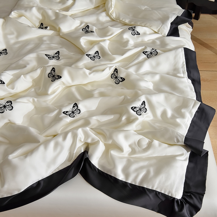 91家纺网 家纺一手货源 找家纺 （总）大麦家纺 2025新款水洗天丝绣花款夏被四件套