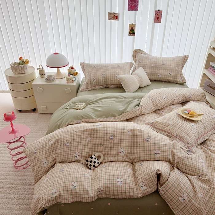 91家纺网 家纺一手货源 找家纺 于果 2025新款全棉13370四件套 汪汪假日