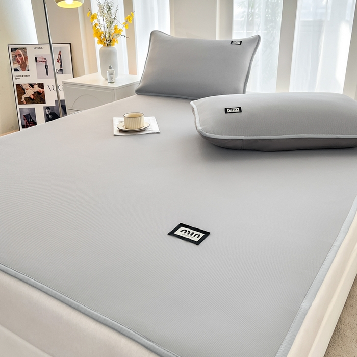 91家纺网 家纺一手货源 找家纺 子曰 2025新款A类高分子PE小清新凉感席系列-床垫款 小清新-灰