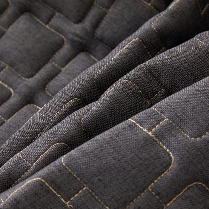 91家纺网 家纺一手货源 找家纺 情恒家纺 2025新款麻布全包床头罩 麻布-墨青灰