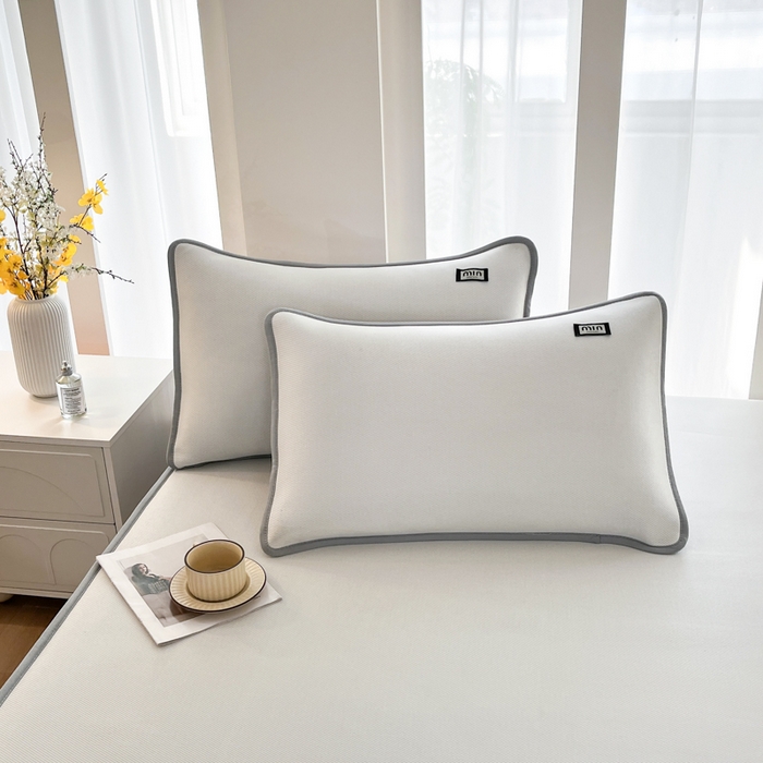 91家纺网 家纺一手货源 找家纺 子曰 2025新款A类高分子PE小清新凉感席系列-床垫款 小清新-白