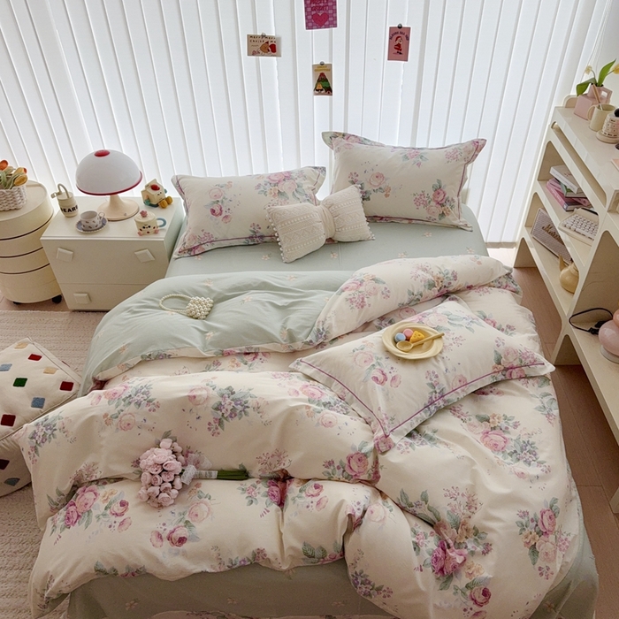 91家纺网 家纺一手货源 找家纺 于果 2025新款全棉13370四件套 尤梨