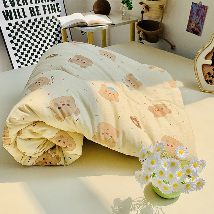 91家纺网 家纺一手货源 找家纺 2025新款1活性印染水洗棉大豆夏被 夏被-蛋糕熊
