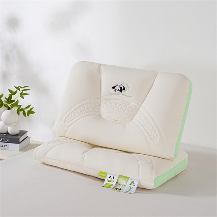 91家纺网 家纺一手货源 找家纺 （总）2025新款7A抗菌熊猫护颈深睡理疗枕头枕芯