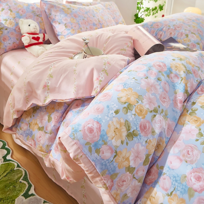 91家纺网 家纺一手货源 找家纺 黛妮雅 2025新款AB版全棉印花床单款全棉四件套 送买家秀 曼塔香