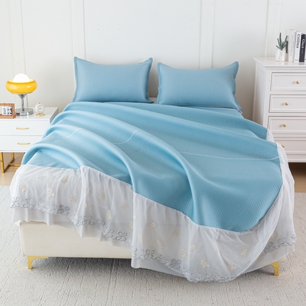 91家纺网 家纺一手货源 找家纺 （总）宜派家纺 2025新款PE凉感席床裙款三件套