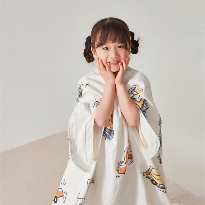 91家纺网 家纺一手货源 找家纺 （总）艾佳宝贝 2025A类全棉纱布护肚防踢睡袋多功能盖毯宝宝夏被