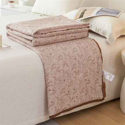 91家纺网 家纺一手货源 找家纺 （总）瑞米家居 2025新款A类全棉双层纱印花夏被