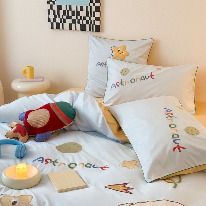 91家纺网 家纺一手货源 找家纺 （总）西西家居 2025新款100支澳棉纯棉四件套-太空旅行