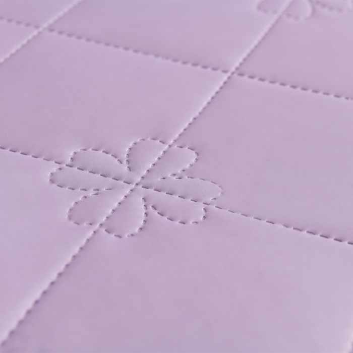 91家纺网 家纺一手货源 找家纺 2025新款清凉舒适凉感丝夏被四件套 浅紫