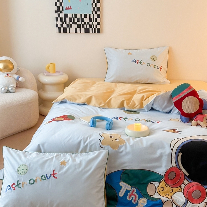 91家纺网 家纺一手货源 找家纺 （总）西西家居 2025新款100支澳棉纯棉四件套-太空旅行