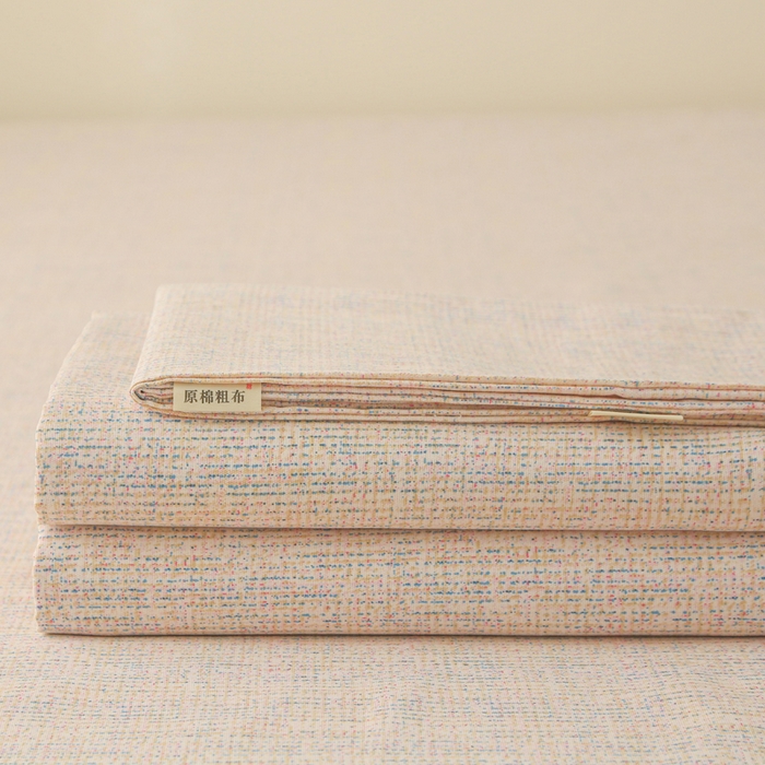 91家纺网 家纺一手货源 找家纺 金泰莱 2025新款锦柔老粗布床单老粗布凉席三件套漫莎