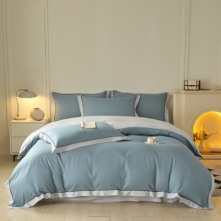 91家纺网 家纺一手货源 找家纺 （总）万盛家纺 2025新款全棉宽边麻绳拼角四件套