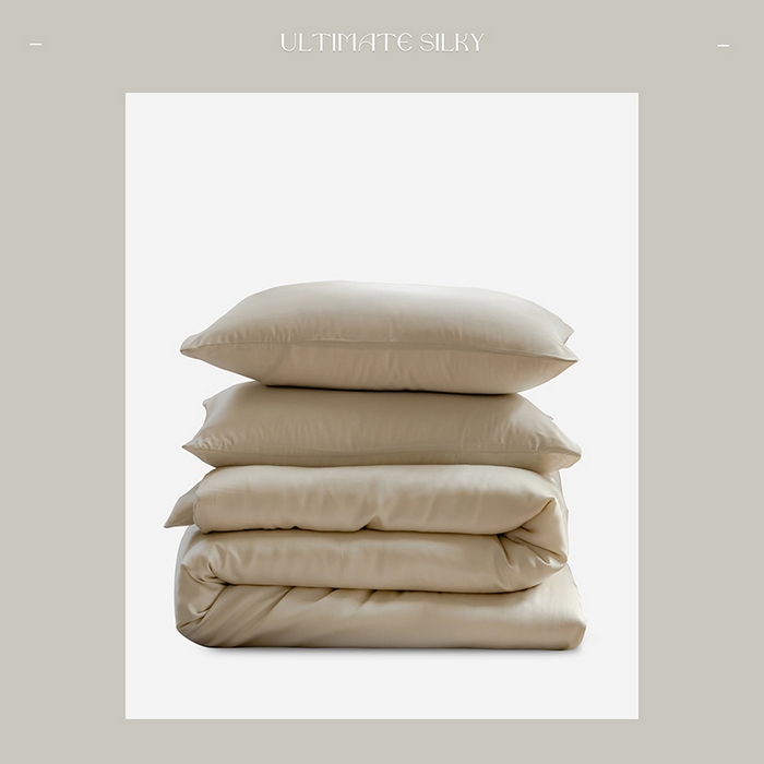 91家纺网 家纺一手货源 找家纺 咏绒家纺工厂店 2025新款60支奥地利兰精天丝单品系列--单被套 极地白