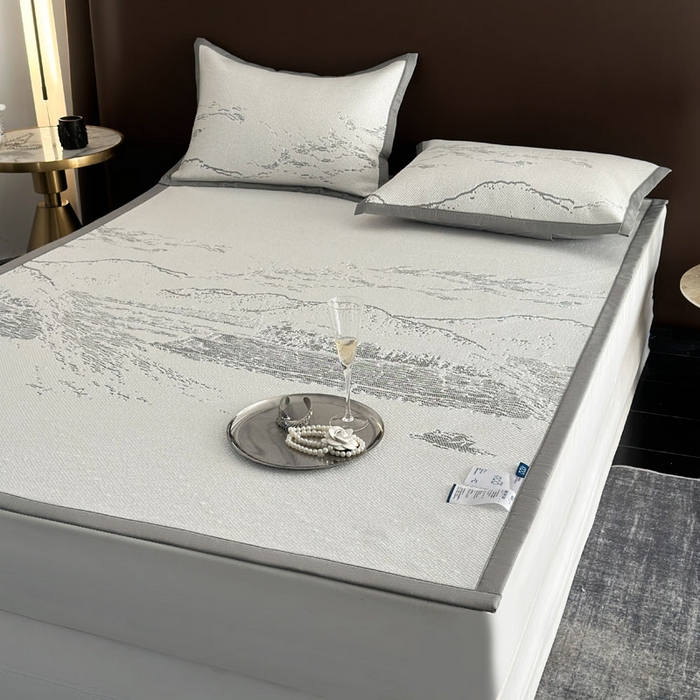 91家纺网 家纺一手货源 找家纺 麦伦家居 2025新款3D凉豆豆凉席提花如画系列 如画