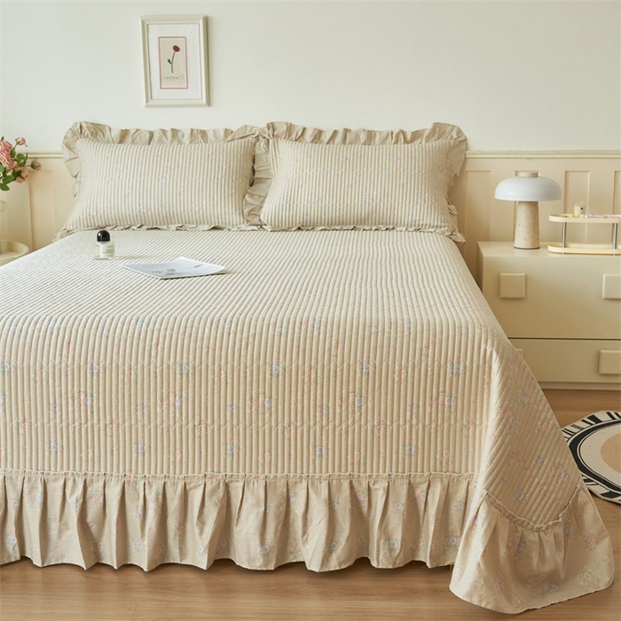 91家纺网 家纺一手货源 找家纺 恒爱家纺 2024新款全棉甜美少女单床盖 半夏