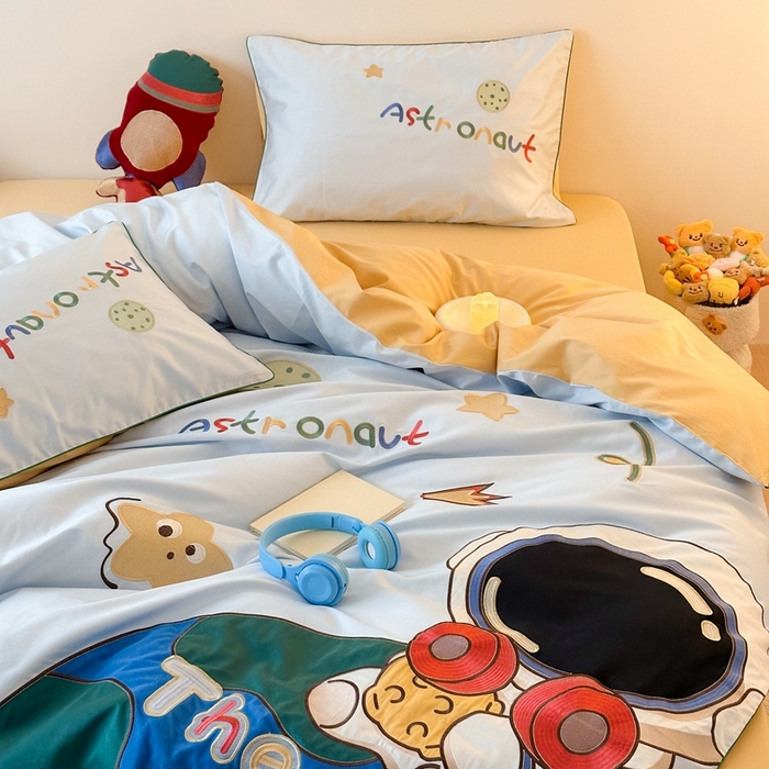 91家纺网 家纺一手货源 找家纺 （总）西西家居 2025新款100支澳棉纯棉四件套-太空旅行