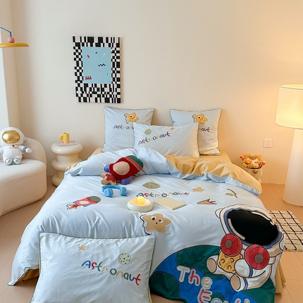 （总）西西家居 2025新款100支澳棉纯棉四件套-太空旅行